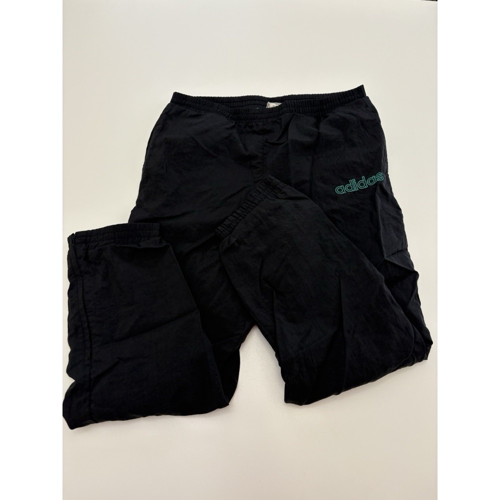 VTG Men's Adidas Black Track Pants Baggy SZ Small Y2K